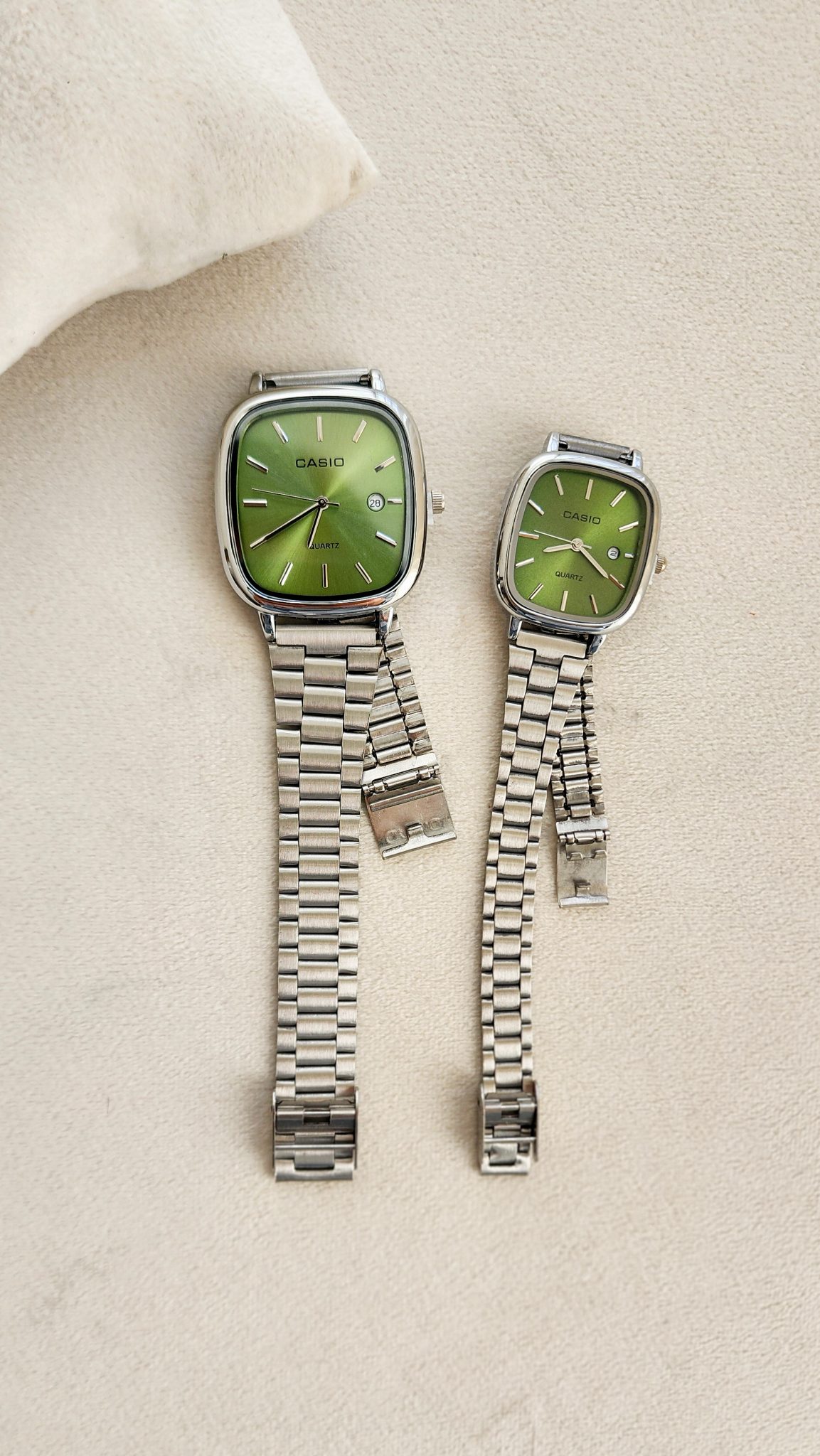 کاسیو مربع سبز زیتونی